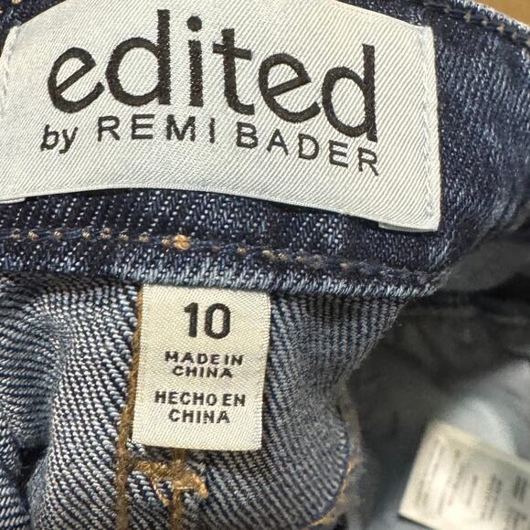 Edited Remi Bader Blue Jean Denim Skirt Size 10 Confident Side Slit New With Tag - Picture 2 of 12
